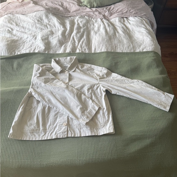 Kensie Cream Cotton Shirt Jacket – Chore Style - Picture 5 of 5
